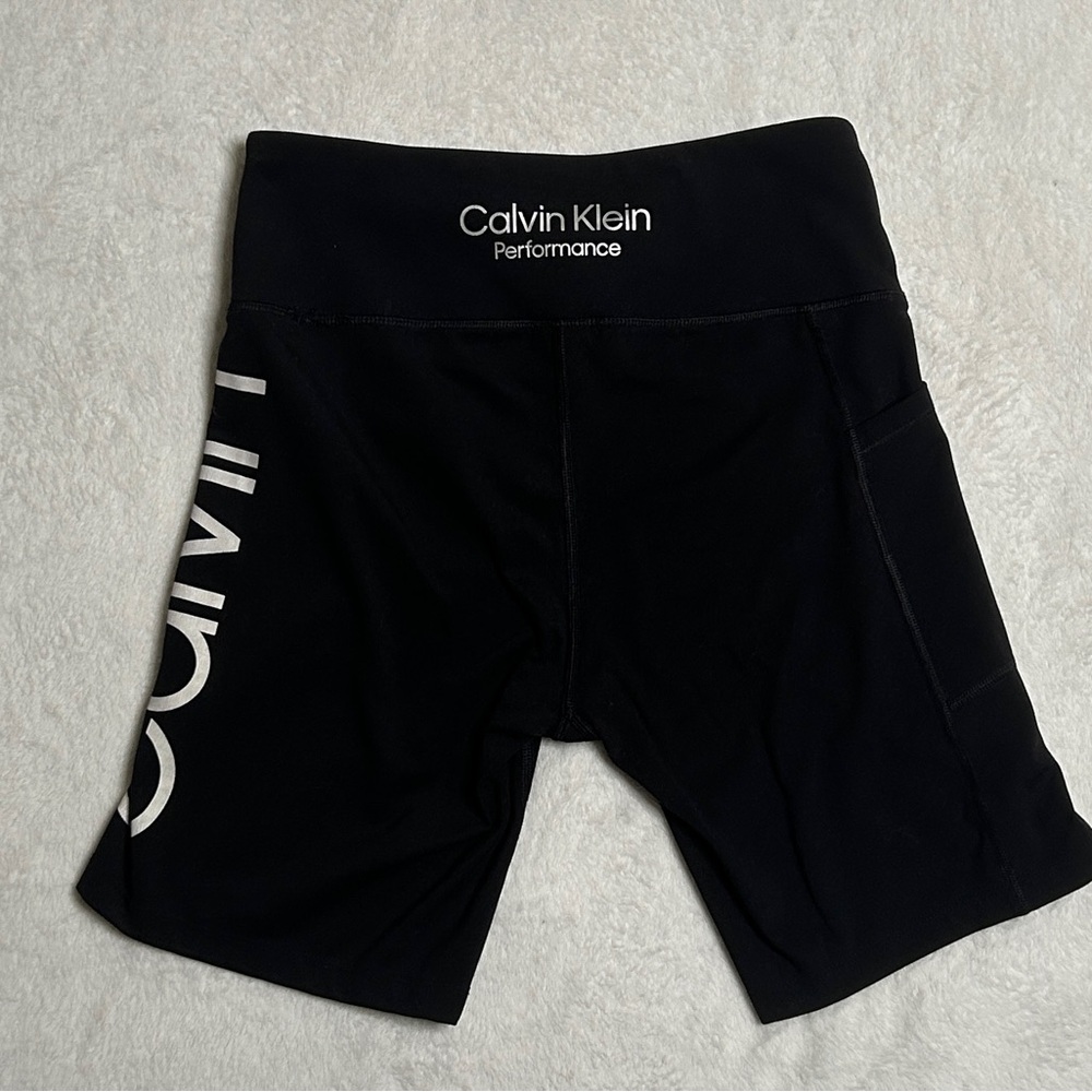 Calvin Klein Performance Black Logo Pocket Biker Shorts